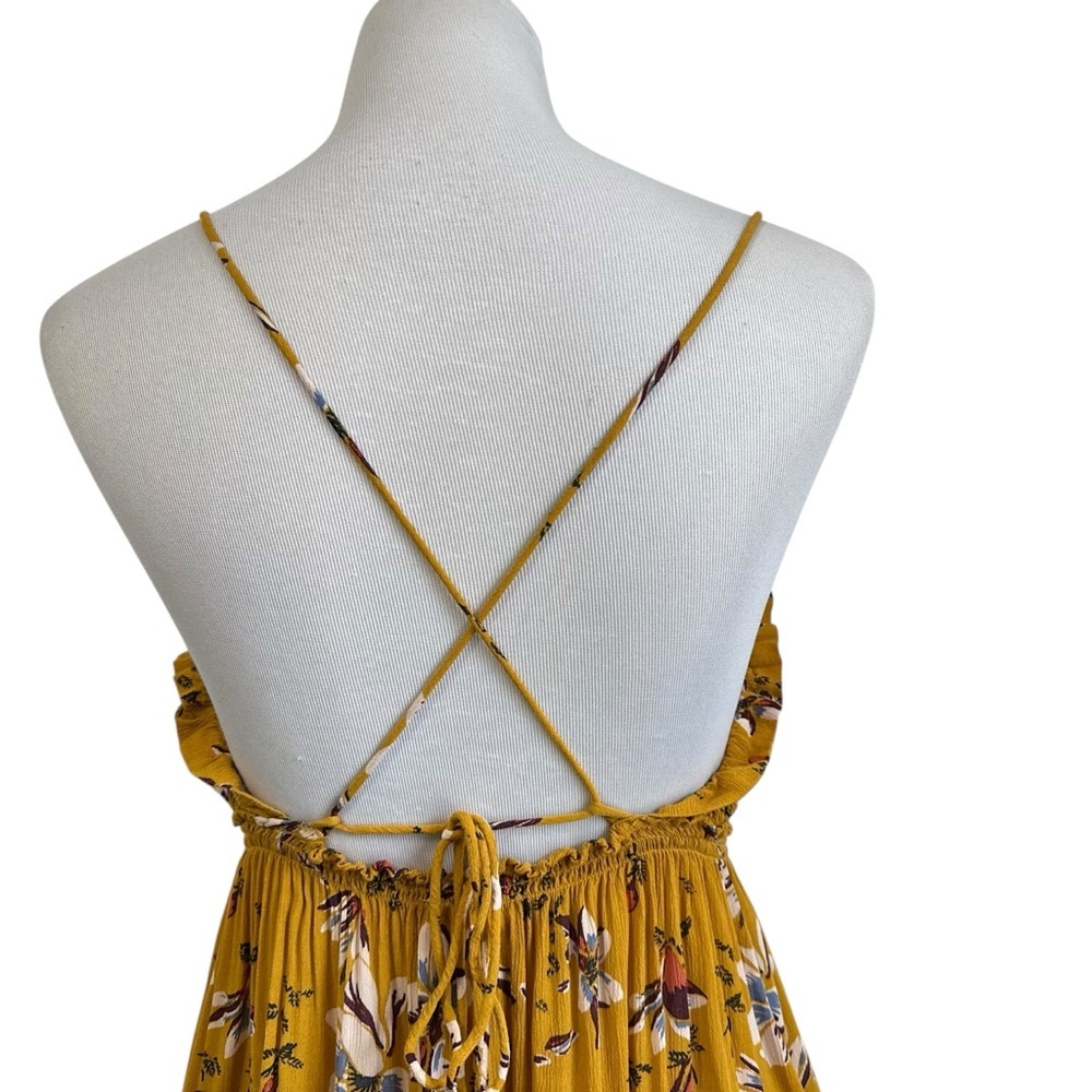 Intimately Free People Womens Jolene Floral Tank Dress Sz Medium Yellow - Picture 7 of 11